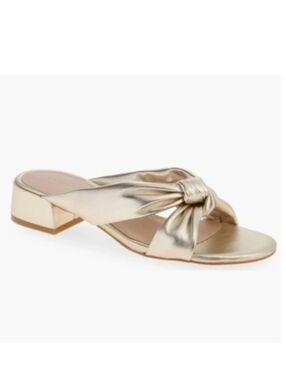 Stuart‎ Weitzman Playa 35 Knot Slide Leather Sandal